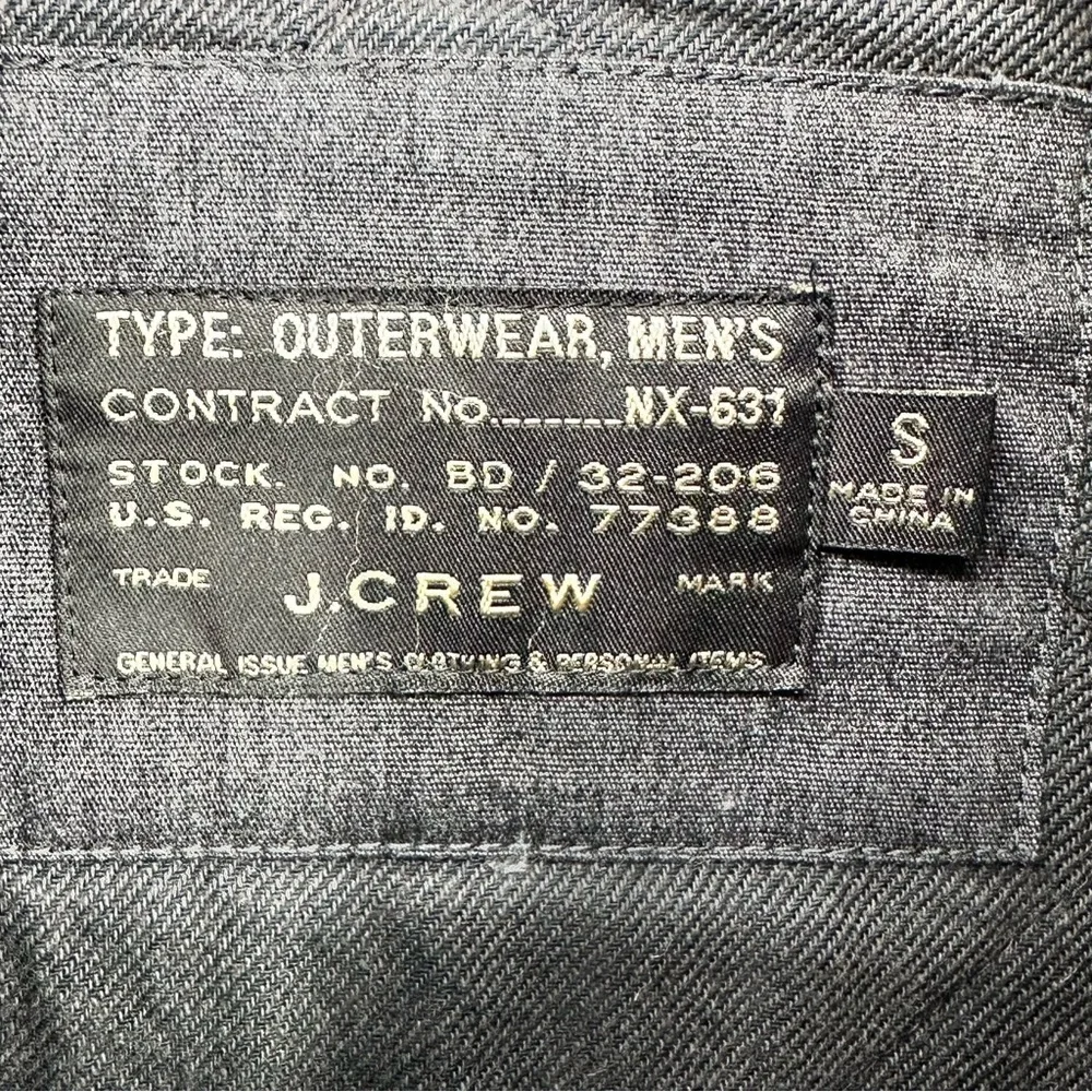 J. Crew Sussex Quilted Jacket Black Gray Size S